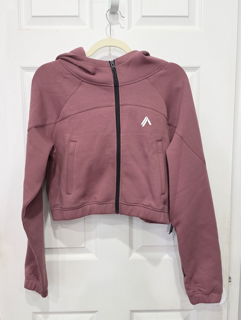ALPHALETE Women's ELMTS Crop Full Zip Jacket  Mouve Size Medium NWT